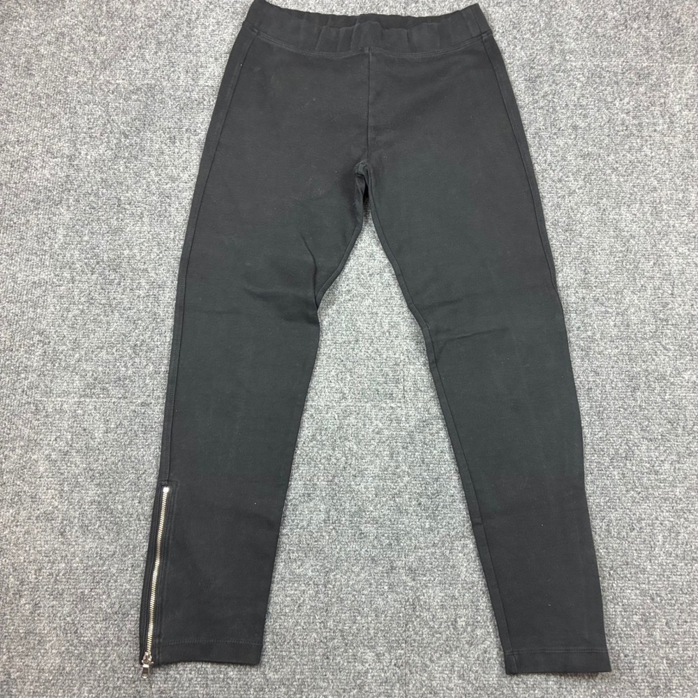Gap Womens Size Medium Black Ankle Zip Leggings Stretch Knit Skinny Pants